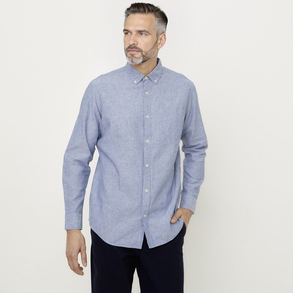 CHRISTIAN LACROIX - Camisa Manga Larga Lino Hombre Christian Lacroix