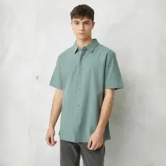 BEARCLIFF - Camisa Casual Manga Corta Algodón Hombre
