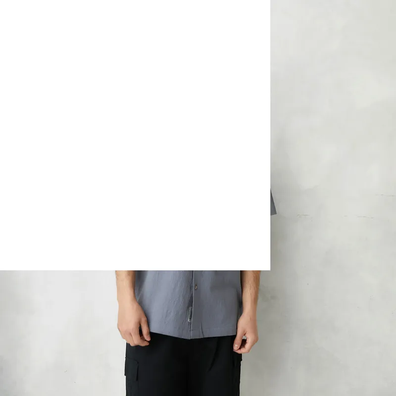 BEARCLIFF - Camisa Casual Manga Corta Algodón Hombre Bearcliff