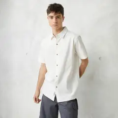 BEARCLIFF - Camisa Casual Manga Corta Algodón Hombre