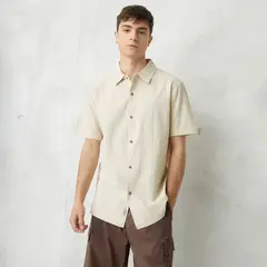 BEARCLIFF - Camisa Casual Manga Corta Algodón Hombre
