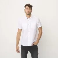Camisa Casual Manga Corta Algodón Hombre