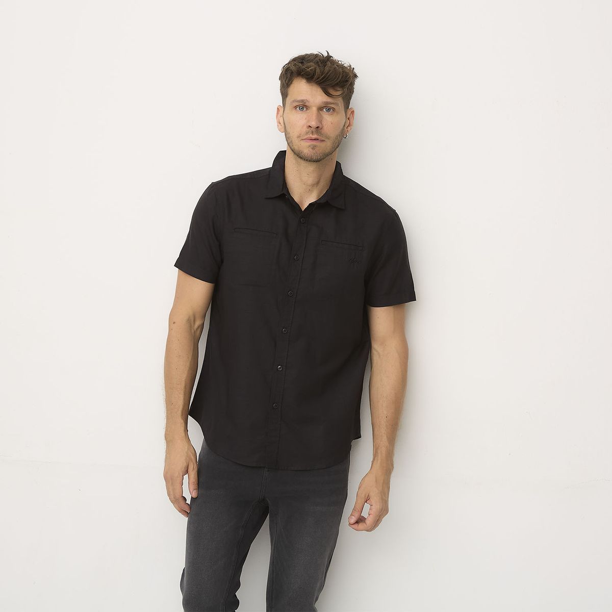 MOSSIMO - Camisa Casual Manga Corta Algodón Hombre Mossimo