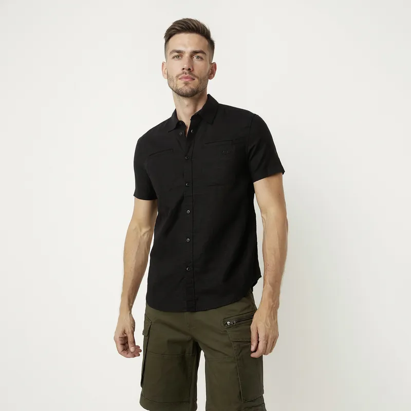 MOSSIMO - Camisa Casual Manga Corta Algodón Hombre Mossimo