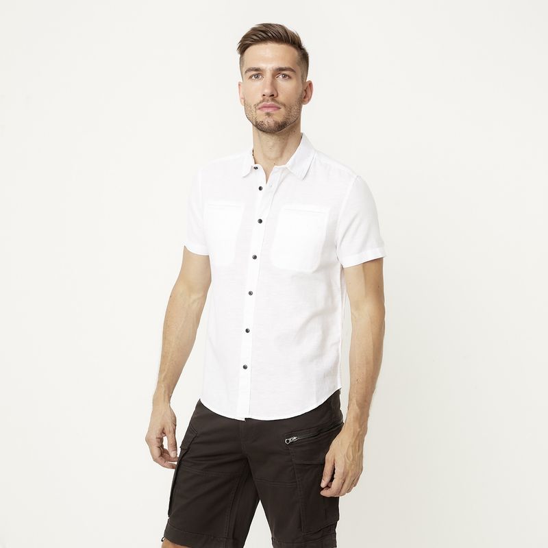 MOSSIMO - Camisa Casual Manga Corta Algodón Hombre Mossimo