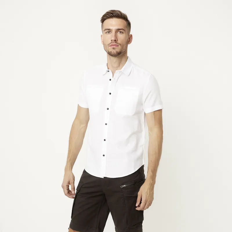 MOSSIMO - Camisa Casual Manga Corta Algodón Hombre Mossimo