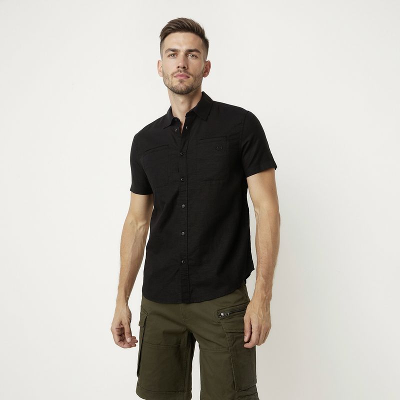 MOSSIMO - Camisa Casual Manga Corta Algodón Hombre Mossimo
