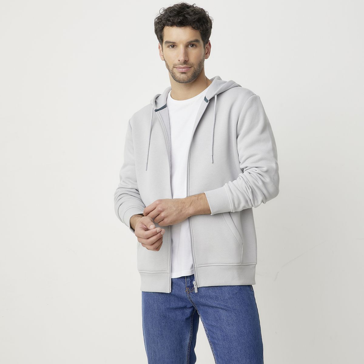 NEWPORT - Polerón con Cremallera y Gorro Newport Algodón Hombre