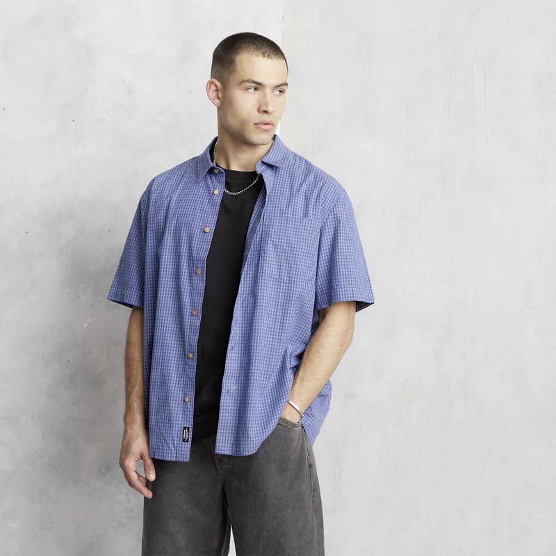 AMERICANINO - Camisa Casual Manga Corta Algodón Hombre Americanino