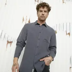 AMERICANINO - Camisa Casual Manga Larga Hombre