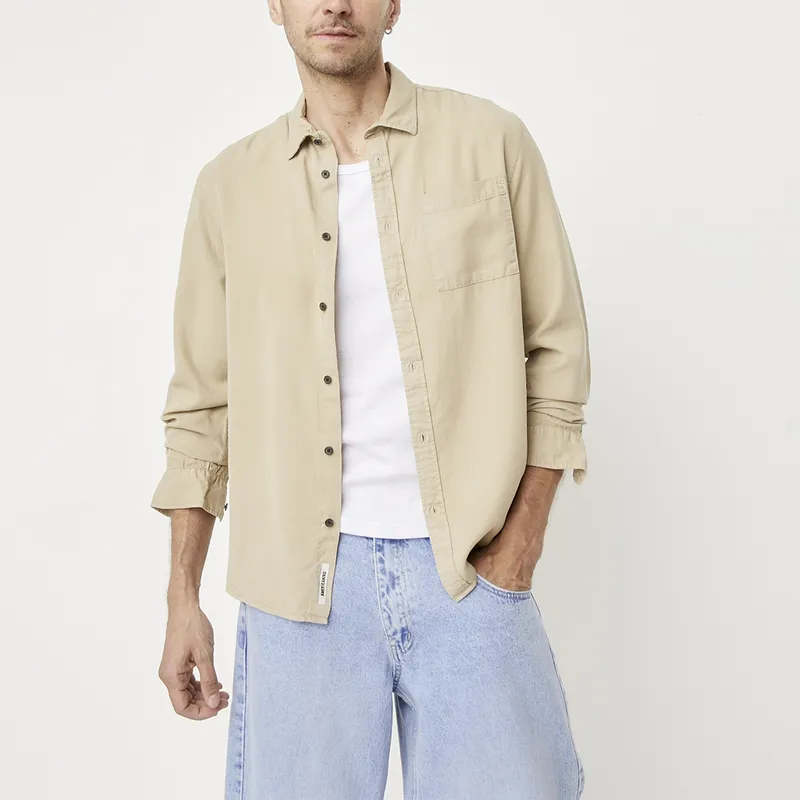 AMERICANINO - Camisa Casual Manga Larga Hombre Americanino