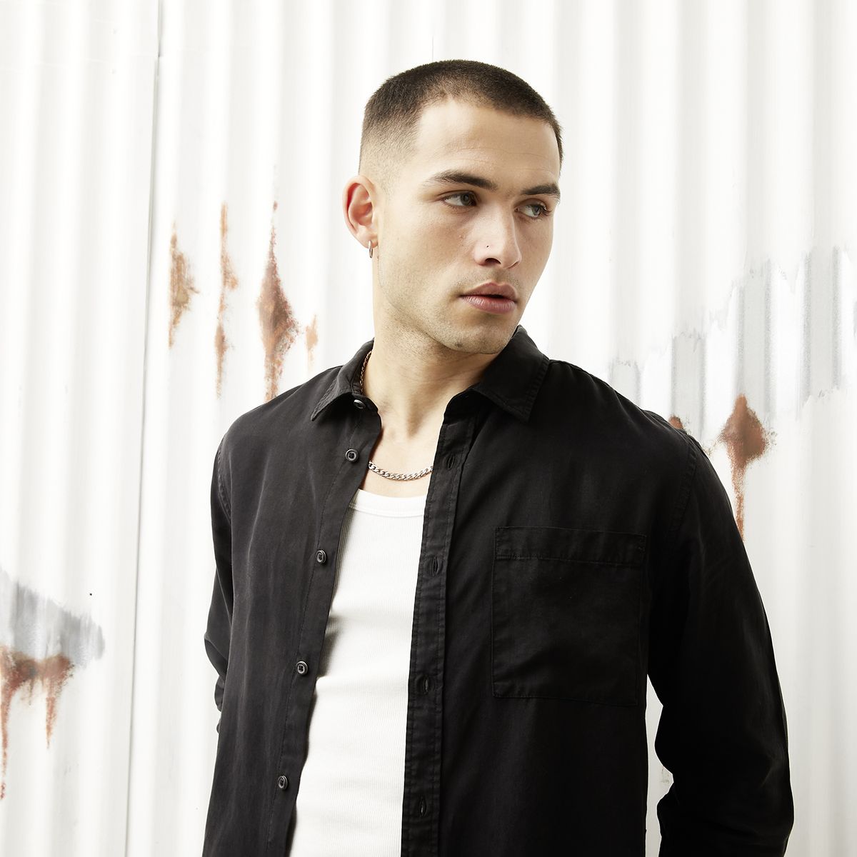 AMERICANINO - Camisa Casual Manga Larga Hombre Americanino