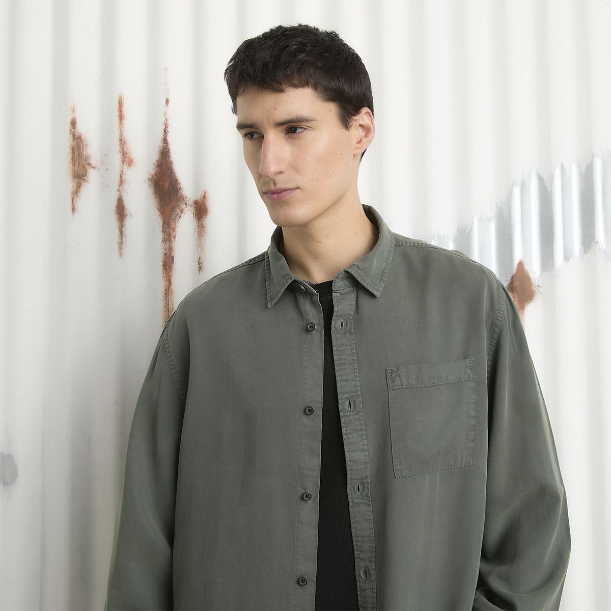 AMERICANINO - Camisa Casual Manga Larga Hombre Americanino