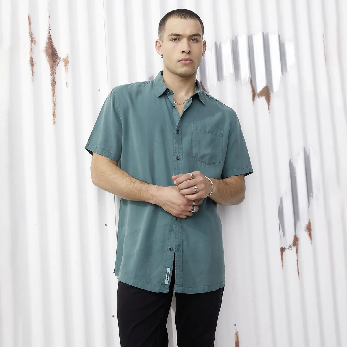 AMERICANINO - Camisa Manga Corta Hombre Americanino