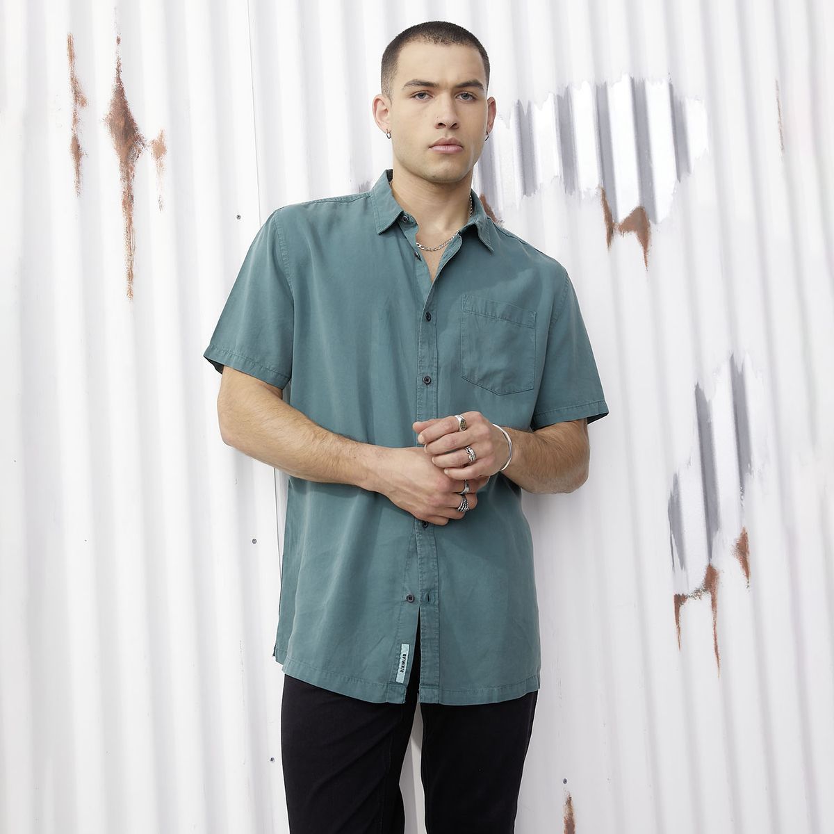 AMERICANINO - Camisa Manga Corta Hombre Americanino