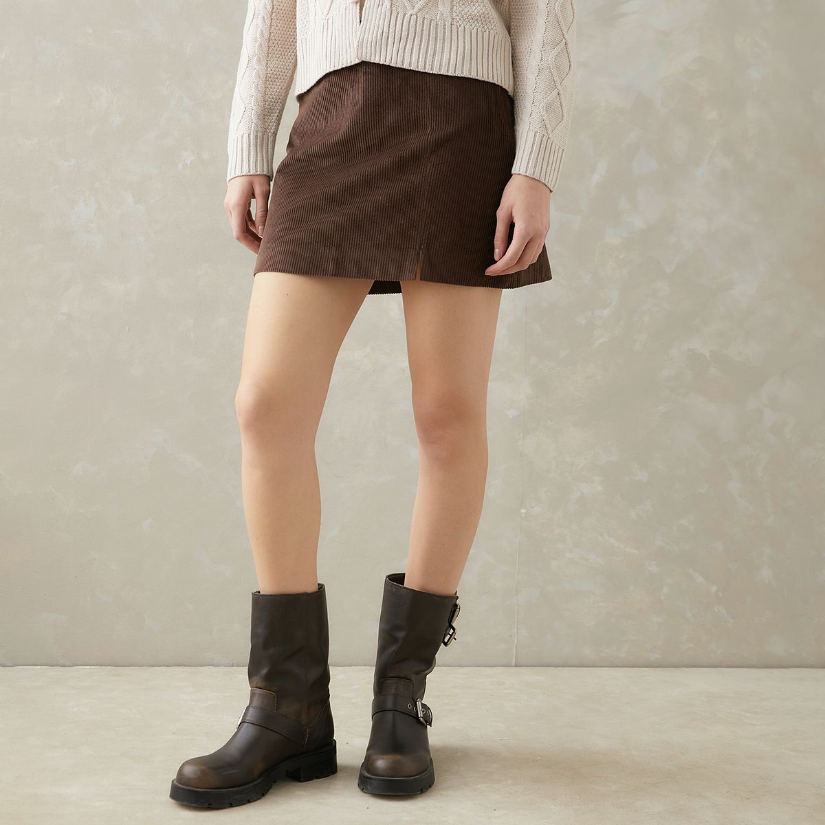 SYBILLA - Falda Corta Algodón Mujer Sybilla