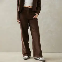 SYBILLA - Pantalón Wide Leg Tiro Medio Mujer
