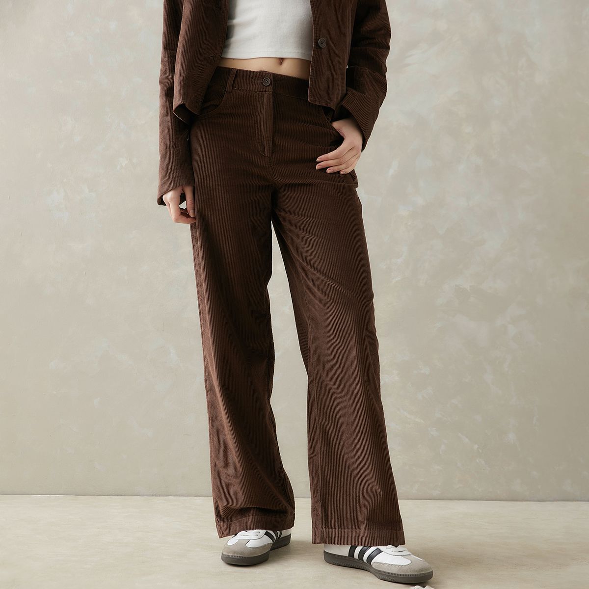 SYBILLA - Pantalón Wide Leg Tiro Medio Mujer Sybilla