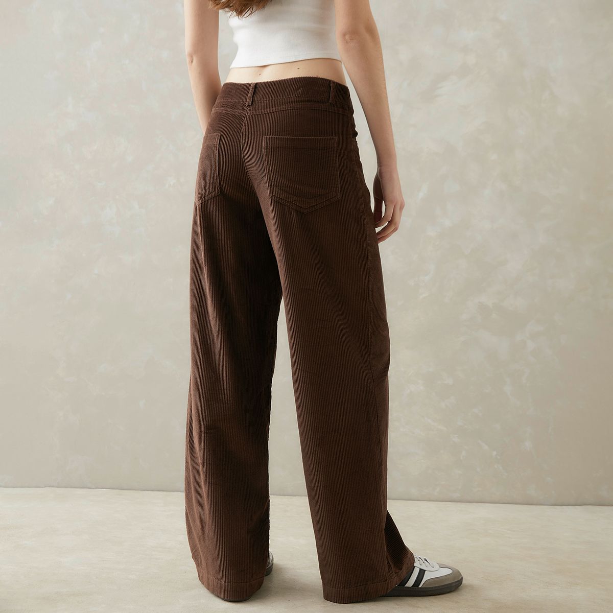 SYBILLA - Pantalón Wide Leg Tiro Medio Mujer Sybilla
