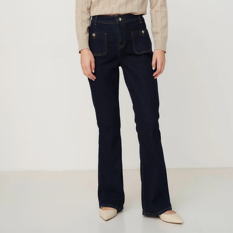 Jeans Tiro Medio Mujer