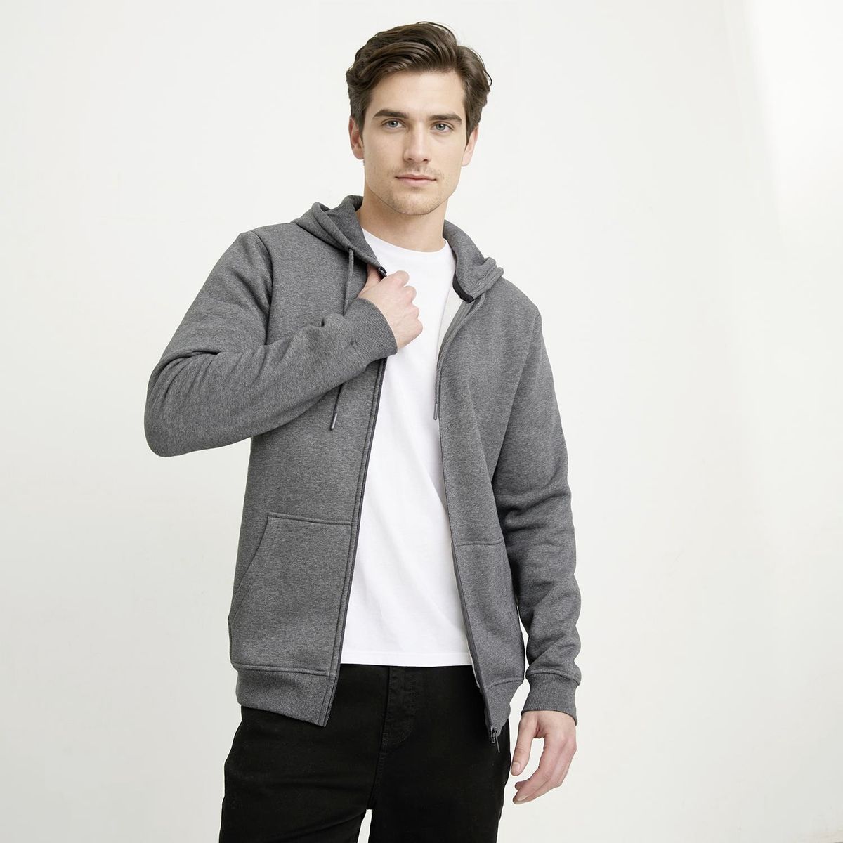 NEWPORT - Polerón con Cremallera y Gorro Newport Algodón Hombre