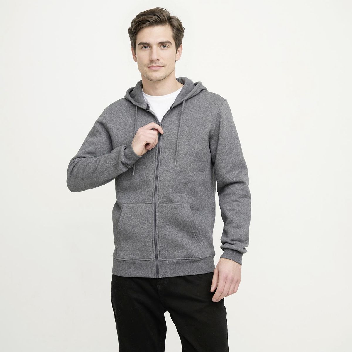 NEWPORT - Polerón con Cremallera y Gorro Newport Algodón Hombre