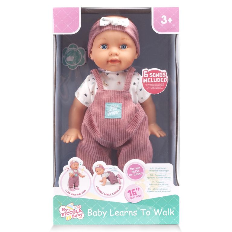PICCOLA BABY Muñeca Aprende A Caminar 40cm