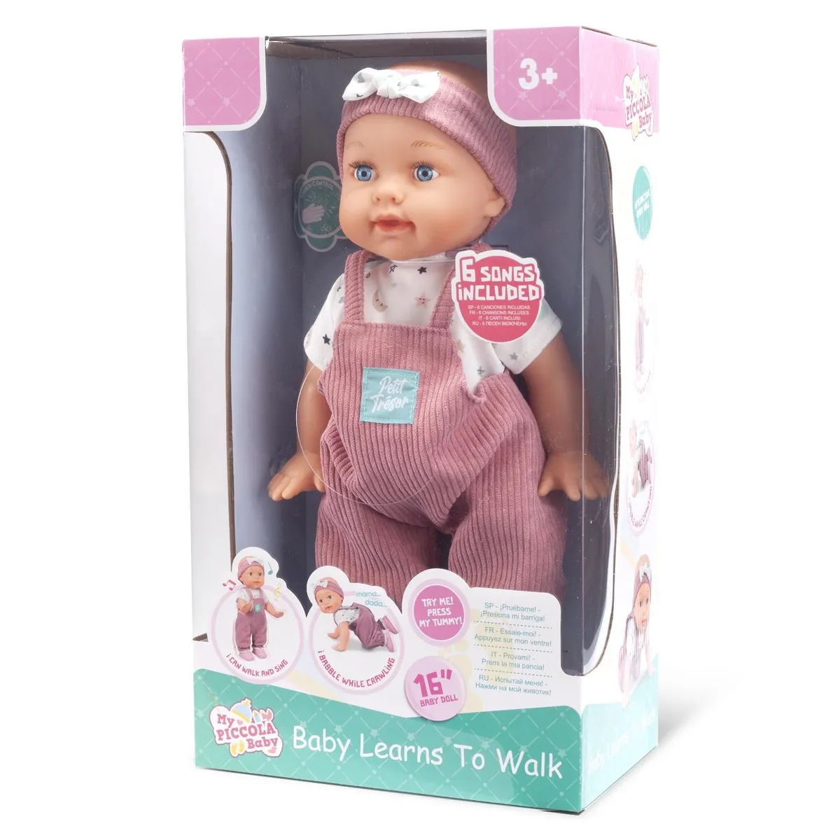 PICCOLA BABY - Muñeca Aprende A Caminar Piccola Baby