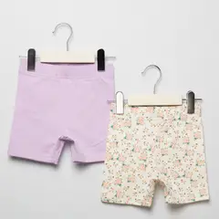 YAMP - Pack 2 Calzas Cortas Bebe Niña