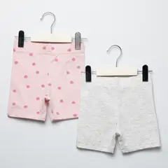 YAMP - Pack 2 Calzas Cortas Bebe Niña