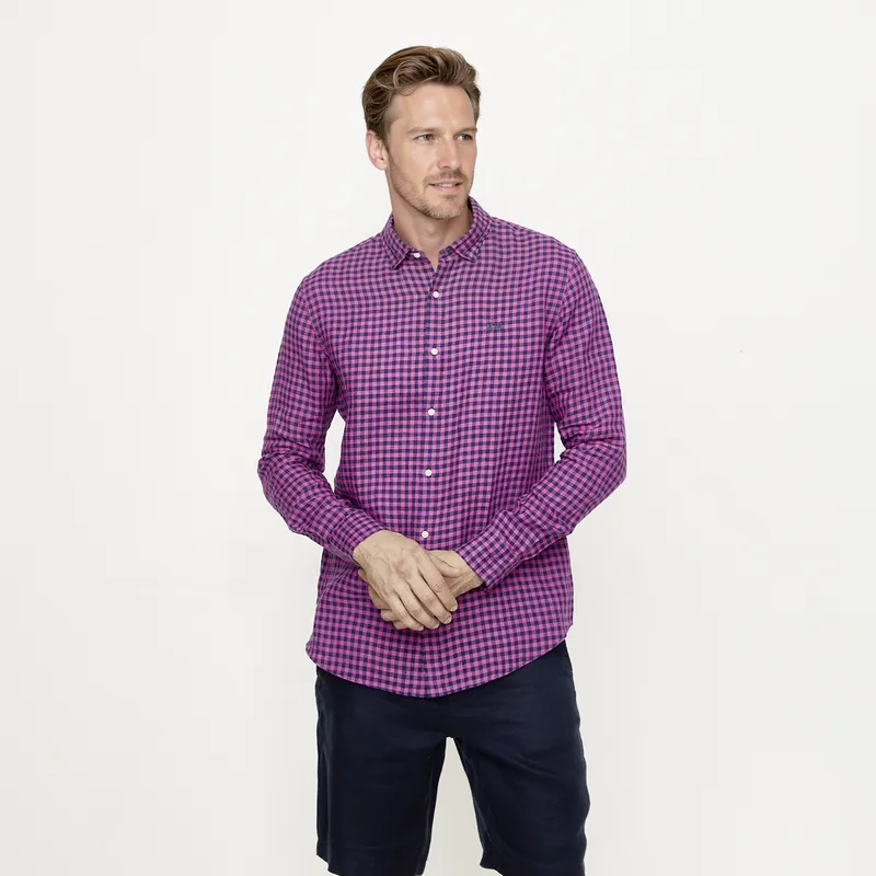 LA MARTINA - Camisa Casual Manga Lino Hombre La Martina