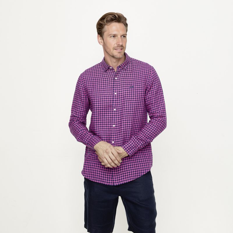LA MARTINA - Camisa Casual Manga Lino Hombre La Martina