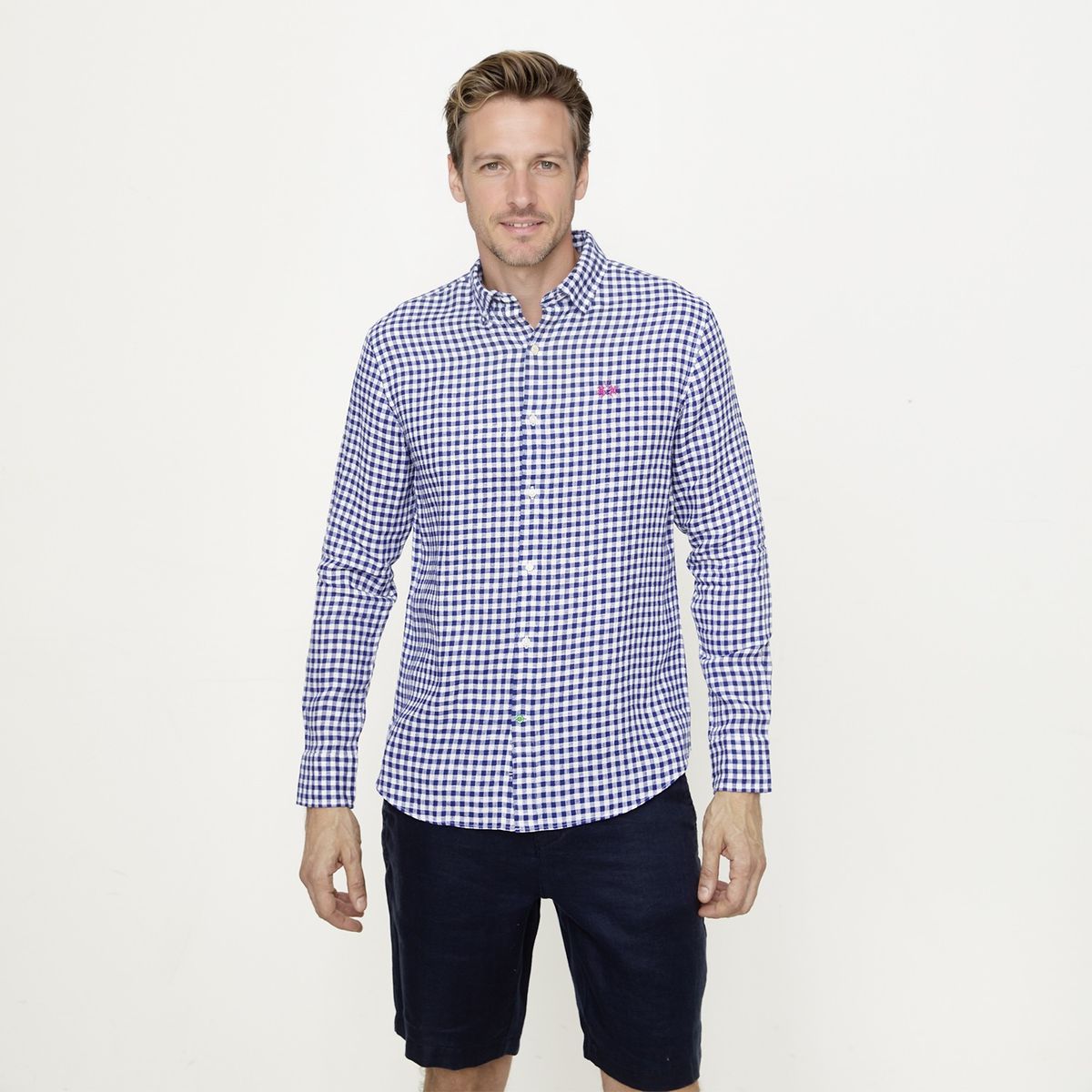 LA MARTINA - Camisa Casual Lino Hombre La Martina