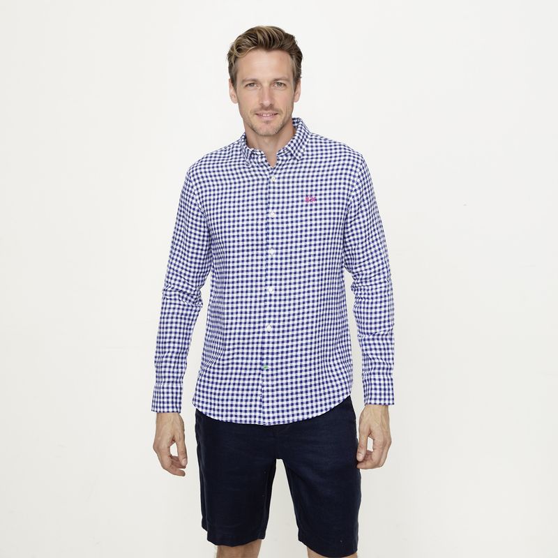 LA MARTINA - Camisa Casual Manga Lino Hombre La Martina