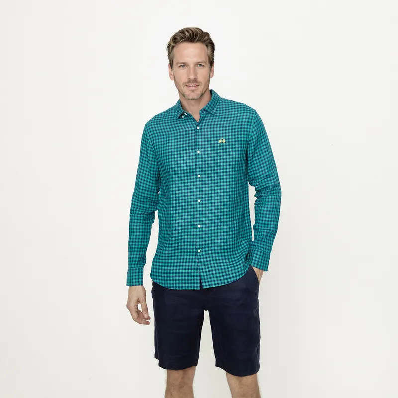 LA MARTINA - Camisa Casual Manga Lino Hombre La Martina