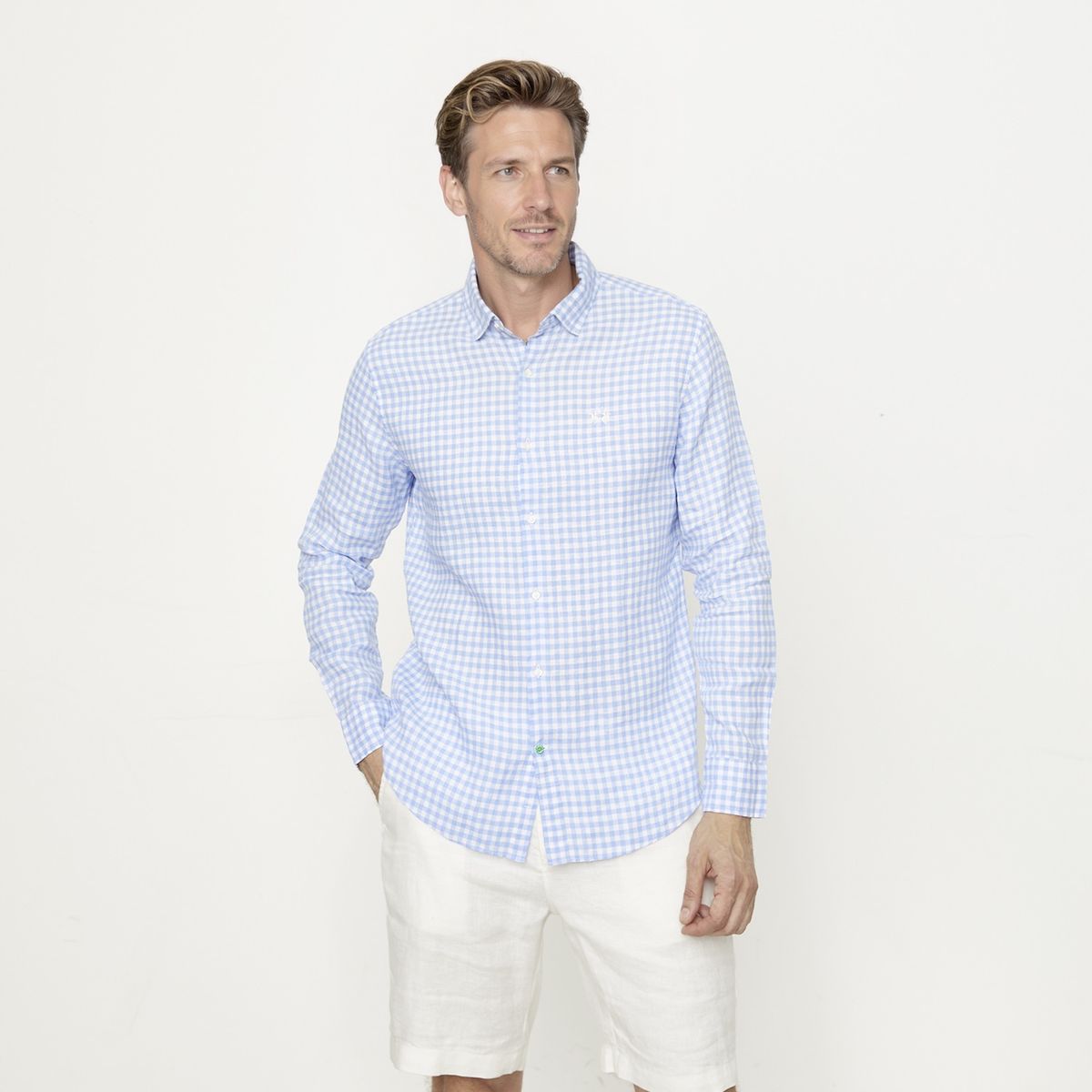 LA MARTINA - Camisa Casual Lino Hombre La Martina