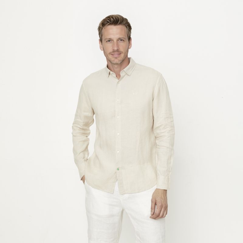 LA MARTINA - Camisa Casual Manga Lino Hombre La Martina