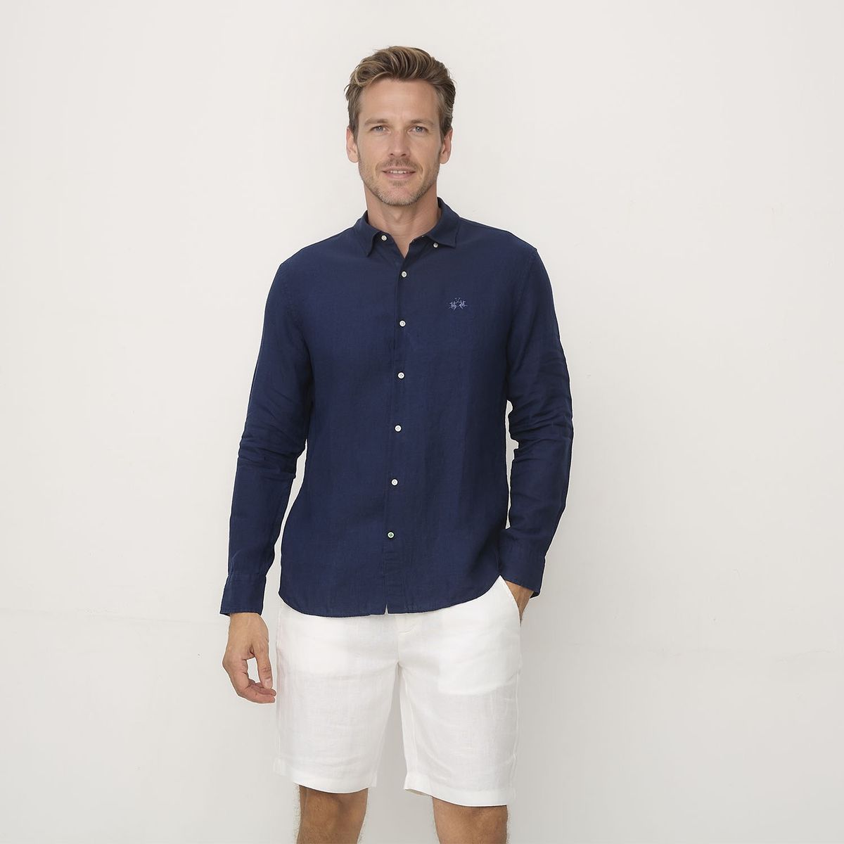 LA MARTINA - Camisa Casual Lino Hombre La Martina