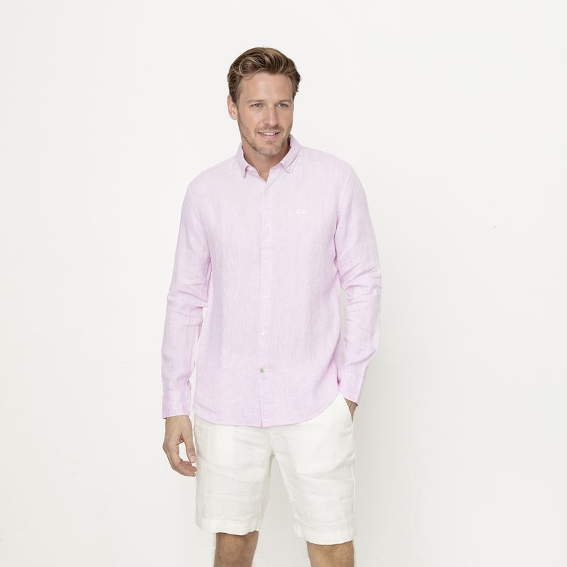 LA MARTINA - Camisa Casual Manga Lino Hombre La Martina