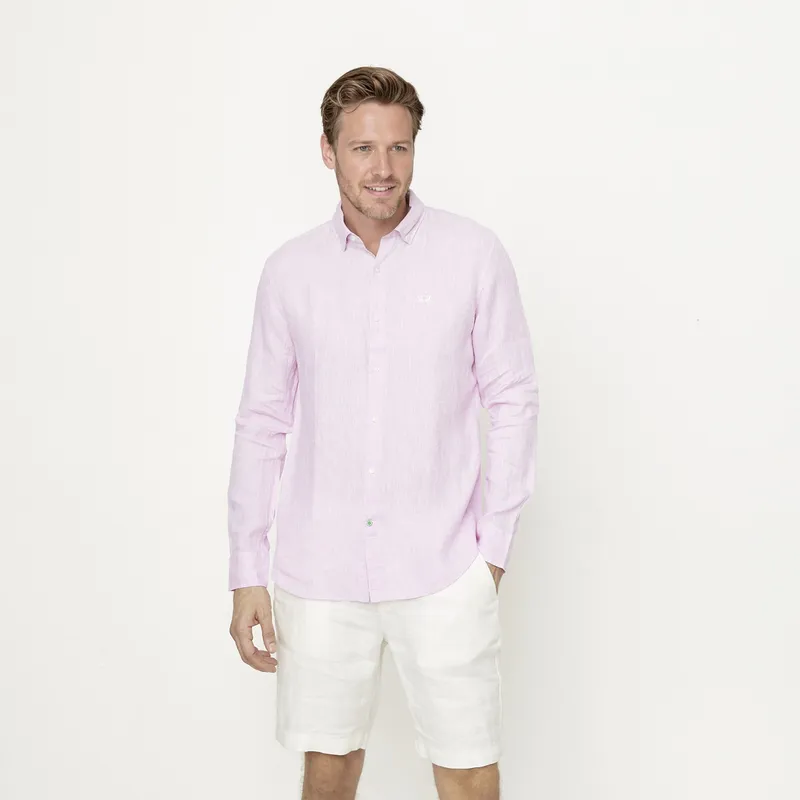 LA MARTINA - Camisa Casual Manga Lino Hombre La Martina