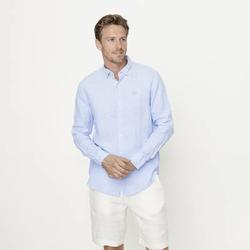 LA MARTINA - Camisa Casual Manga Lino Hombre La Martina