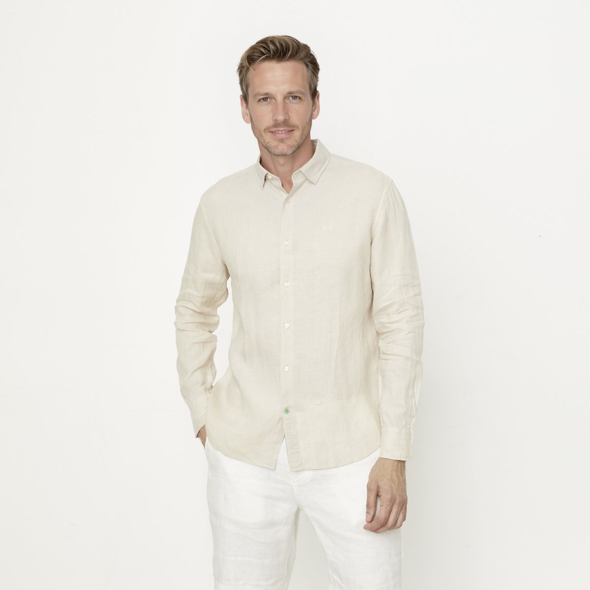 LA MARTINA - Camisa Casual Lino Hombre La Martina