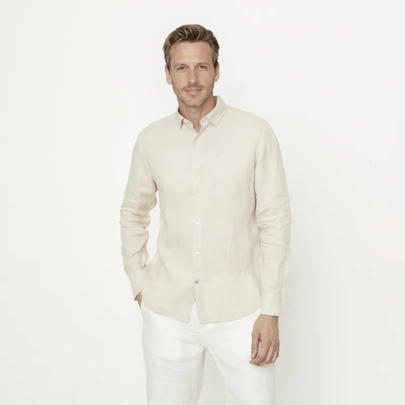 LA MARTINA - Camisa Casual Manga Lino Hombre La Martina