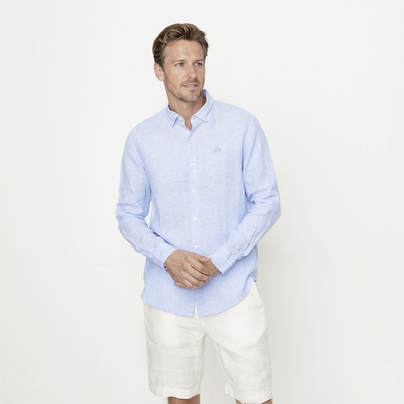 LA MARTINA - Camisa Casual Manga Lino Hombre La Martina