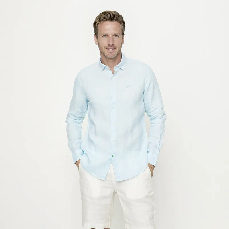 LA MARTINA - Camisa Casual Manga Lino Hombre La Martina