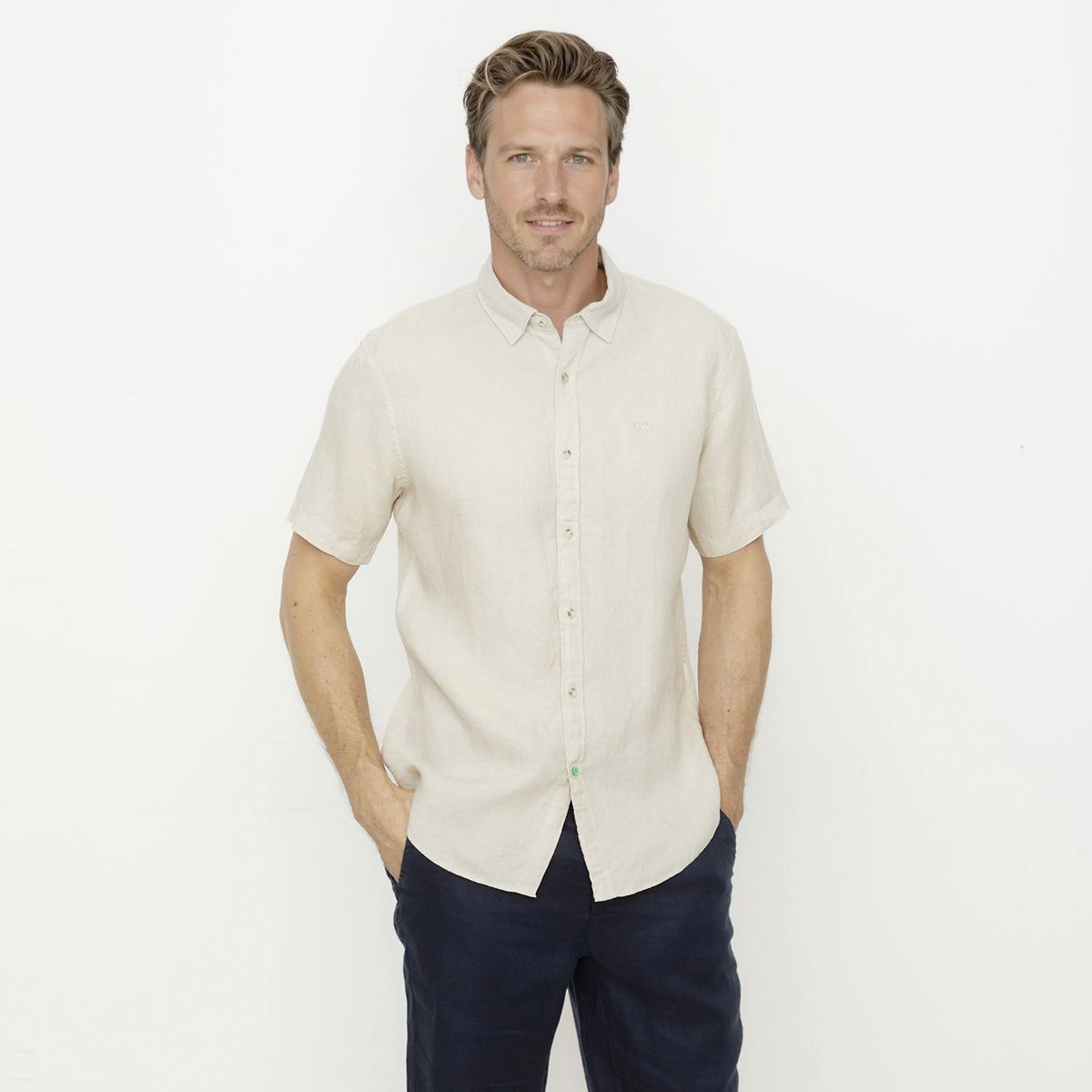 LA MARTINA - Camisa Casual Lino Hombre La Martina