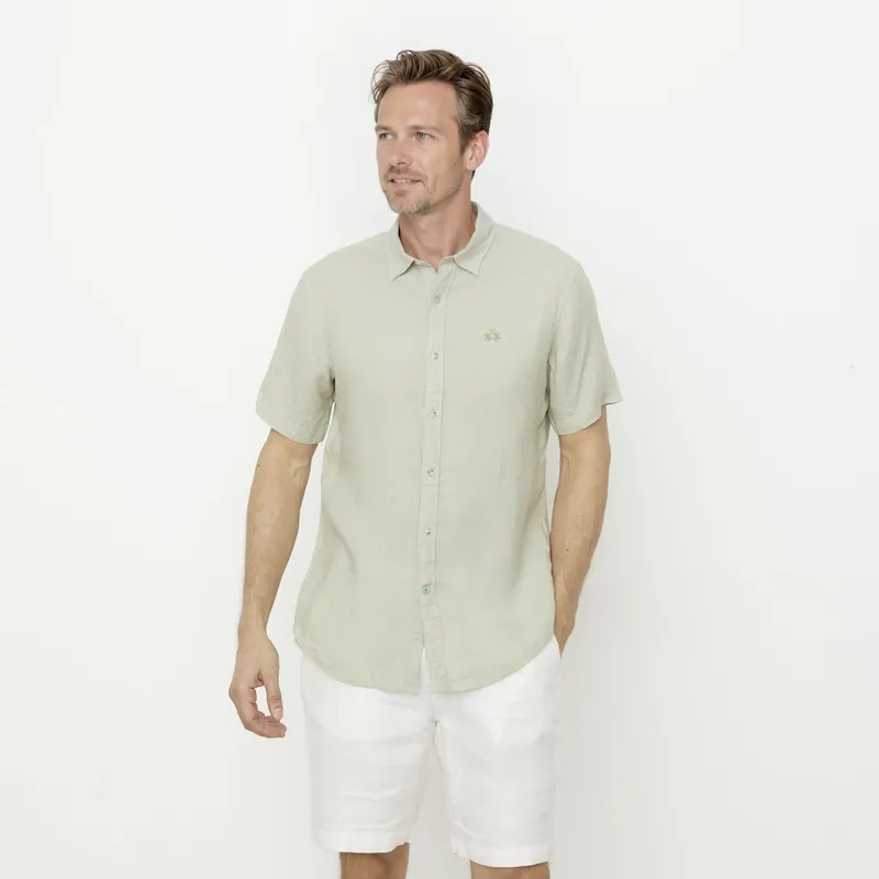 LA MARTINA - Camisa Casual Manga Lino Hombre La Martina