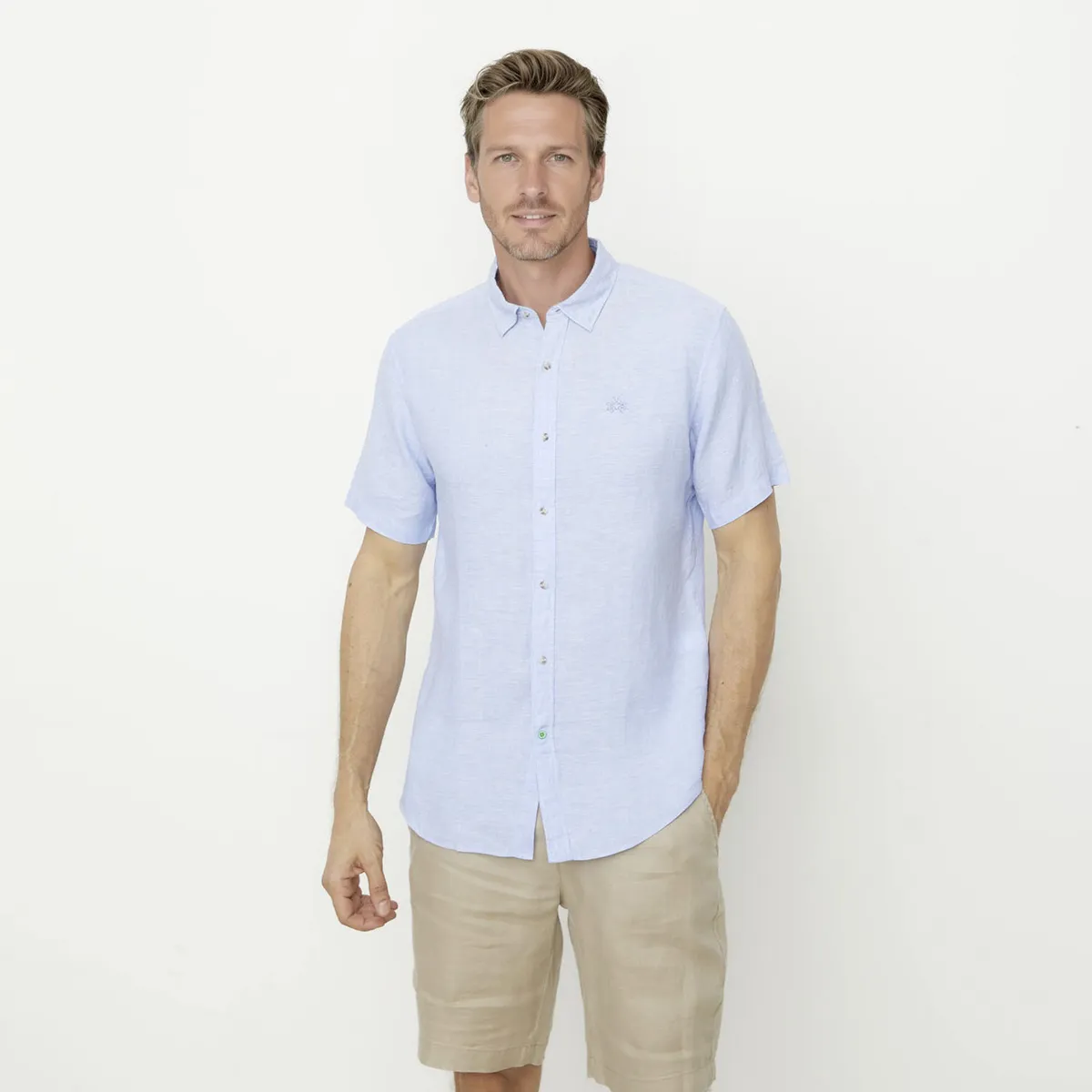 LA MARTINA - Camisa Casual Lino Hombre La Martina