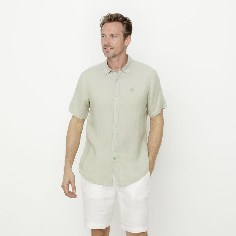 LA MARTINA - Camisa Casual Manga Lino Hombre La Martina
