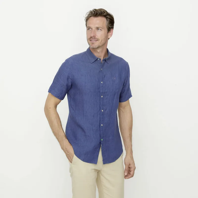 LA MARTINA - Camisa Casual Manga Lino Hombre La Martina